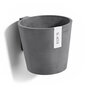 Ecopots Amsterdam round 20 cm WALL grey - plant/flower pot
