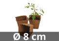 12 x nursery pot square - biodegradable - without peat
