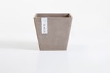 Ecopots Rotterdam square 20 cm taupe- planter/flower pot_