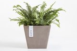 Ecopots Rotterdam square 20 cm taupe- planter/flower pot_