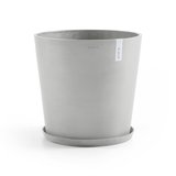Ecopots Amsterdam 60 cm white grey - plant/flower pot_