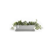 Ecopots Bruges 45 cm wit grijs - bloemen/plantenbak_