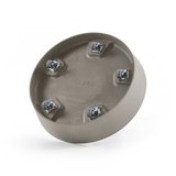 Soucoupe Ecopots avec roues 34 cm - taupe_