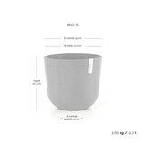Ecopots Oslo 35 cm taupe - Pflanzer/Blumentopf_