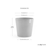Ecopots Amsterdam 60 cm white grey - plant/flower pot_