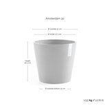 Ecopots Amsterdam 30 cm grijs - planten/bloembak-pot_