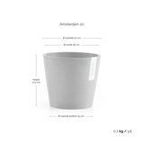 Ecopots Amsterdam 20 cm bleu gris - plantes/pot de fleurs_