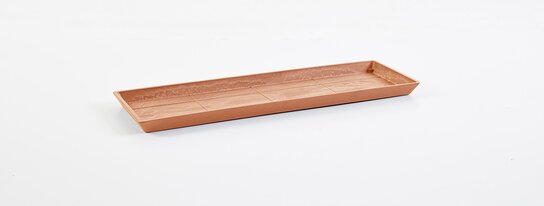 Ecopots Bruges rechthoekig onderschotel 80 cm terracotta