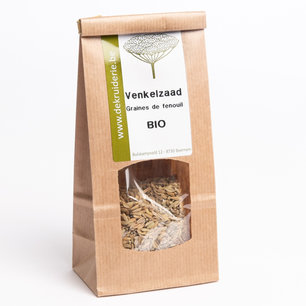 Biologische gedroogde kruiden - Venkelzaad - 50 gr Biologische gedroogde kruiden - Venkelzaad - 50 gr