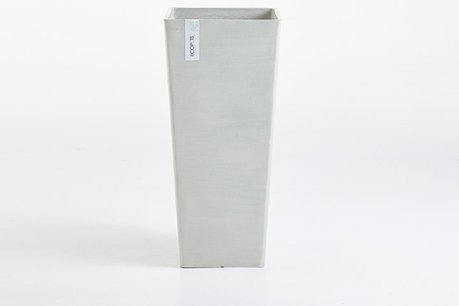 Ecopots Rotterdam haut 70 cm (H) blanc gris - pot pour plantes/fleurs Ecopots Rotterdam haut 70 cm (H) blanc gris - pot pour plantes/fleurs
