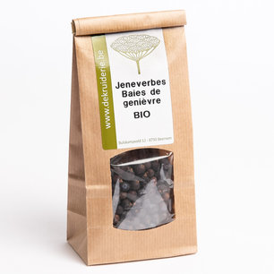 Biologische gedroogde kruiden - Jeneverbes - 50 gr Biologische gedroogde kruiden - Jeneverbes - 50 gr