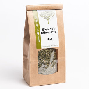 Biologische gedroogde kruiden - Bieslook - 20 gr Biologische gedroogde kruiden - Bieslook - 20 gr