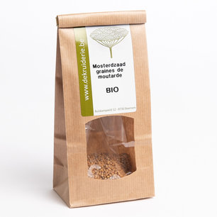 Biologische gedroogde kruiden - Mosterdzaad - 50 gr Biologische gedroogde kruiden - Mosterdzaad - 50 gr