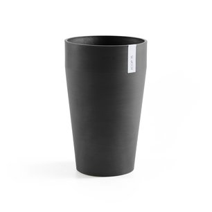 Ecopots Sankara halfhoog rond 55 cm (H) donker grijs - planten/bloembak-pot Ecopots Sankara halfhoog rond 55 cm (H) donker grijs - planten/bloembak-pot