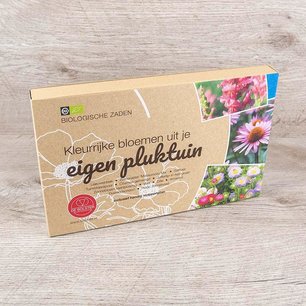 Biologische zadenpakket 'De pluktuin' Biologische zadenpakket 'De pluktuin'