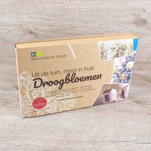 Biologische zadenpakket 'Droogbloemen uit de tuin' Biologische zadenpakket 'Droogbloemen uit de tuin'
