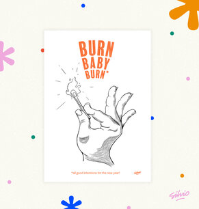 Kerstkaart Silvio - Greatest hits vol.1 - 'Burn baby burn! Kerstkaart Silvio - Greatest hits vol.1 - 'Burn baby burn!