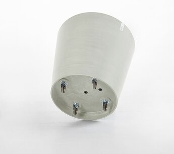 Ecopots Amsterdam rond 60 cm met wielen puur wit - planten/bloembak-pot