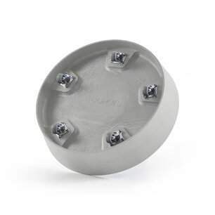 Ecopots onderschotel met wielen 30 cm - wit grijs